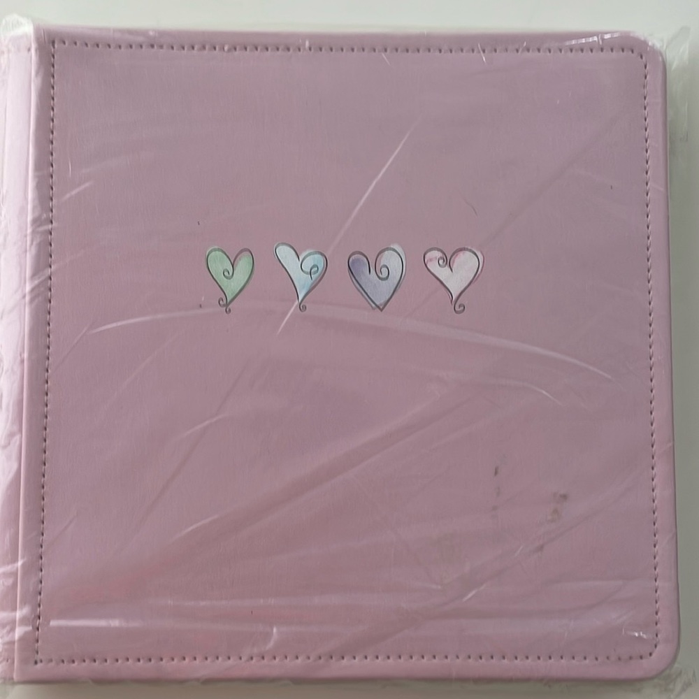 NWOT Creative Memories 8x8 Pink Scrapbook with Hearts